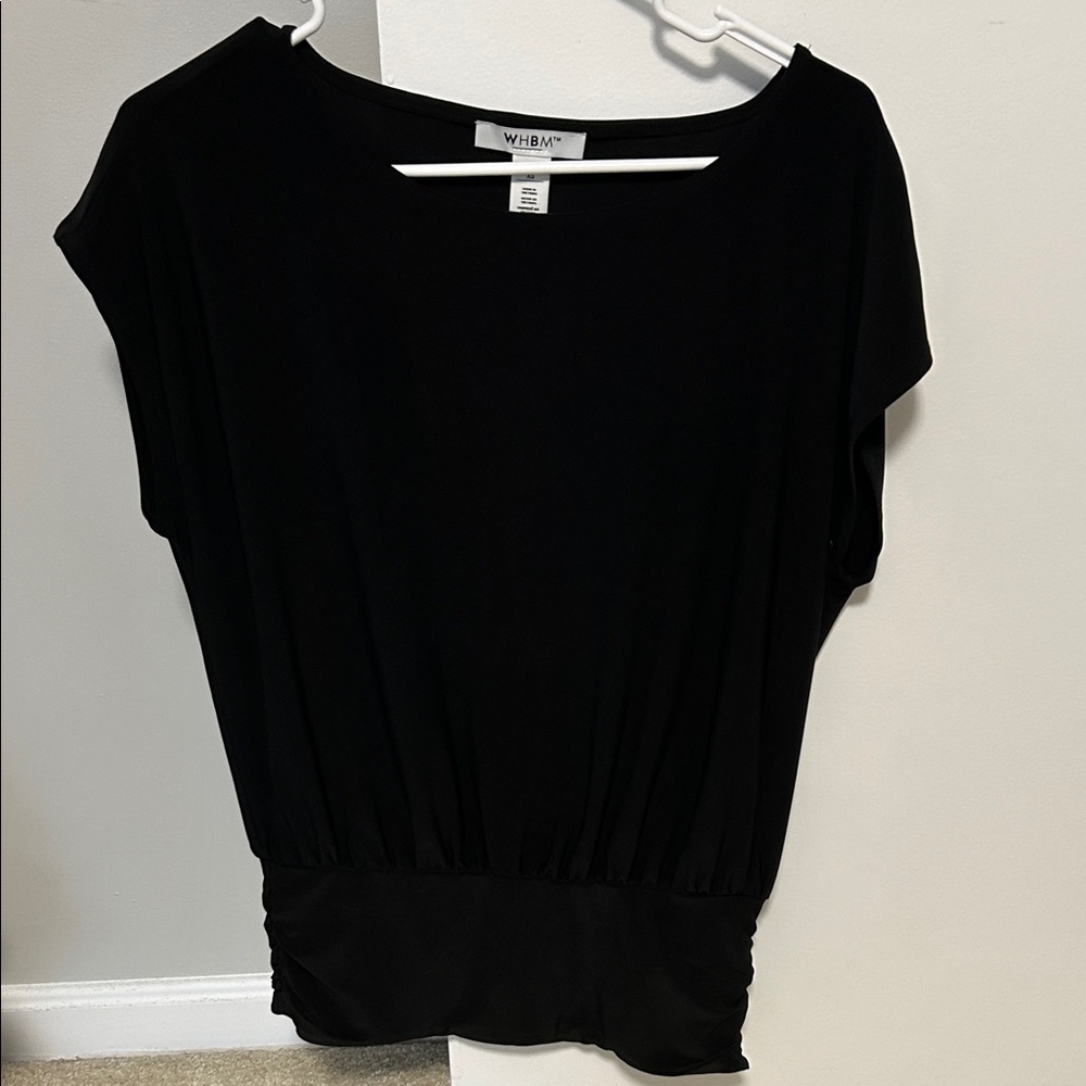 White House Black Market Classic Black Blouse